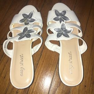 White sandals